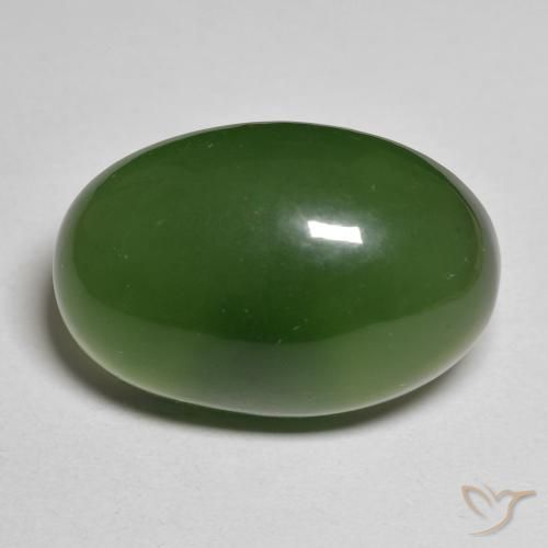 23.28ct Natürlicher dunkelgrün Serpentin, Oval, Lichtdurchlässig