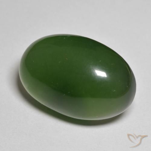 9,17 ctw natürlicher dunkelgrün Serpentin, Oval, Lichtdurchlässig