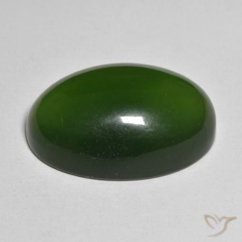 9,17 ctw natürlicher dunkelgrün Serpentin, Oval, Lichtdurchlässig