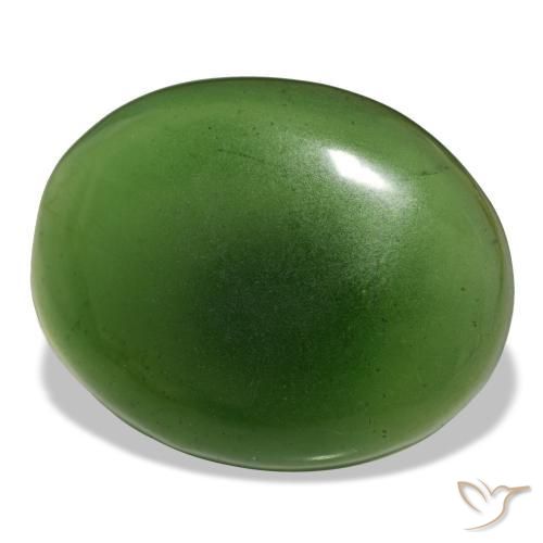 19,15 ctw natürlicher grüner Serpentin, Oval Schliff, Transparent