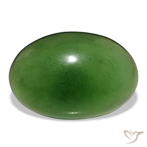 9,58 ctw natürlicher grüner Serpentin, Oval Schliff, Transparent