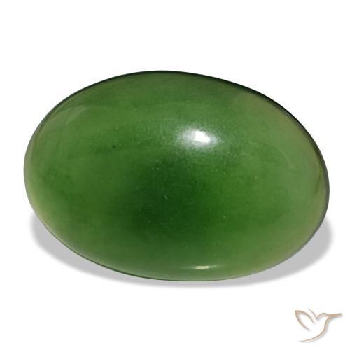 9,58 ctw natürlicher grüner Serpentin, Oval Schliff, Transparent
