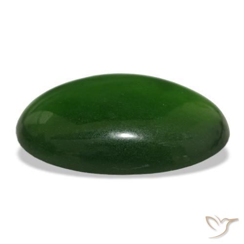 9,58 ctw natürlicher grüner Serpentin, Oval Schliff, Transparent