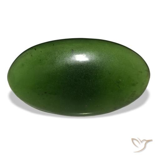 11,55 ctw natürlicher grüner Serpentin, Oval Schliff, Transparent