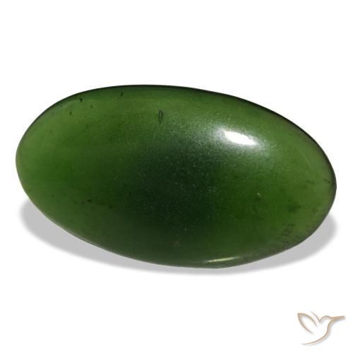 11,55 ctw natürlicher grüner Serpentin, Oval Schliff, Transparent