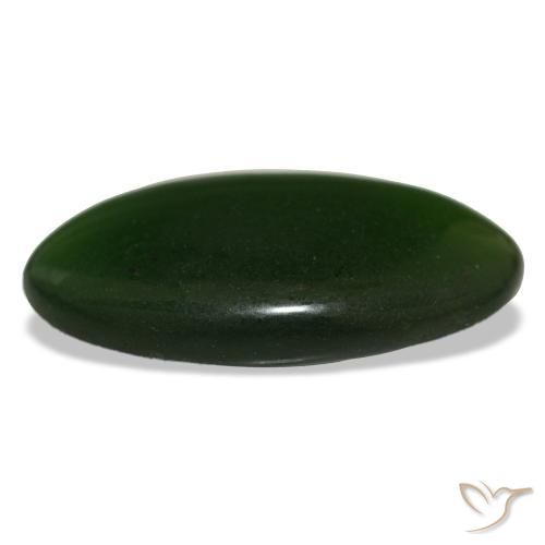 11,55 ctw natürlicher grüner Serpentin, Oval Schliff, Transparent