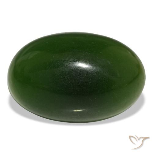 15.11ct Grüner Serpentin, Oval, Transparent