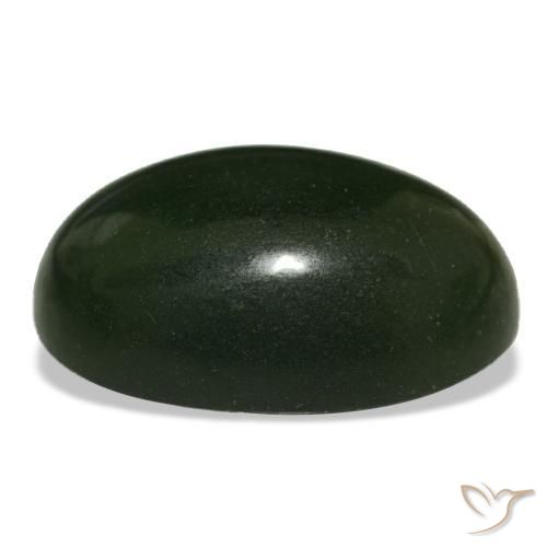 15,11 ctw natürlicher grüner Serpentin, Oval Schliff, Transparent