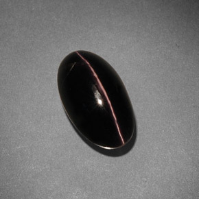 5,42 ctw natürlicher brauner Sillimanite Cat's Eye, Oval Schliff, Lichtundurchlässig