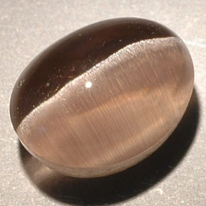 3,56 ctw natürlicher brauner Sillimanite Cat's Eye, Transparent, Transparent / Lichtdurchlässig