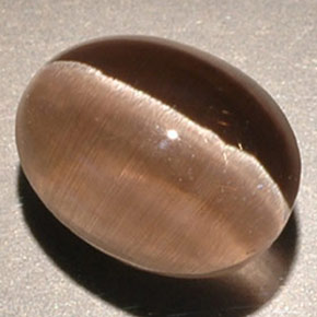 3,56 ctw natürlicher brauner Sillimanite Cat's Eye, Transparent, Transparent / Lichtdurchlässig