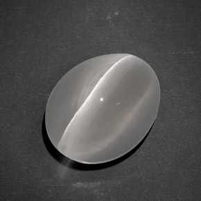 7,96 ctw natürlicher grauer Sillimanite Cat's Eye, Oval Schliff, Lichtdurchlässig