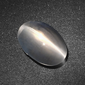 7,34 ctw natürlicher grauer Sillimanite Cat's Eye, Oval Schliff, Lichtdurchlässig