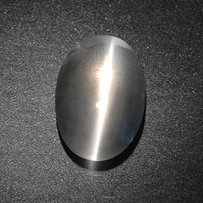 7,34 ctw natürlicher grauer Sillimanite Cat's Eye, Oval Schliff, Lichtdurchlässig