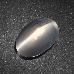 7,34 ctw natürlicher grauer Sillimanite Cat's Eye, Oval Schliff, Lichtdurchlässig