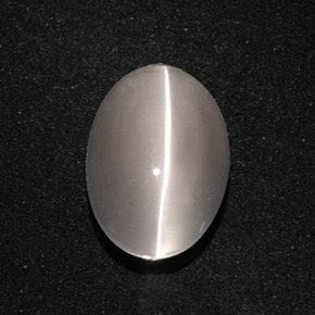 5,66 ctw natürlicher grauer Sillimanite Cat's Eye, Oval Schliff, Lichtdurchlässig