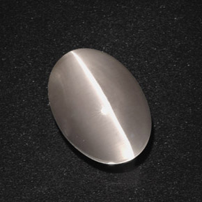 5,66 ctw natürlicher grauer Sillimanite Cat's Eye, Oval Schliff, Lichtdurchlässig
