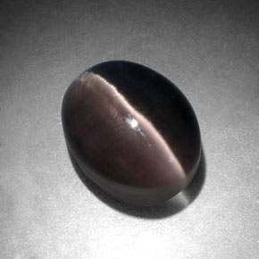 3,96 ctw natürlicher grauer Sillimanite Cat's Eye, Oval Schliff, Lichtdurchlässig