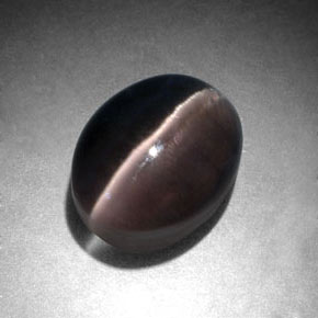 3,96 ctw natürlicher grauer Sillimanite Cat's Eye, Oval Schliff, Lichtdurchlässig