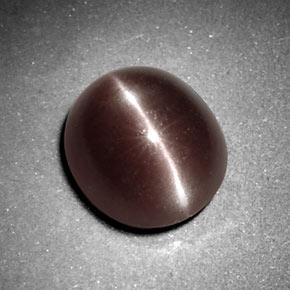 3,29 ctw natürlicher brauner Sillimanite Cat's Eye, Oval Schliff, Lichtundurchlässig
