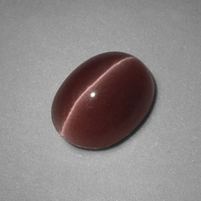 1,98 ctw natürlicher brauner Sillimanite Cat's Eye, Oval Schliff, Lichtundurchlässig