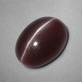 3,47 ctw natürlicher brauner Sillimanite Cat's Eye, Oval Schliff, Lichtundurchlässig