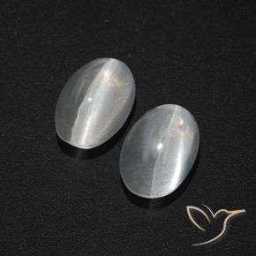 2.80 ct natürliche Klares Weiß Sillimanit-Katzenauge-Edelsteine, Oval, Lichtdurchlässig