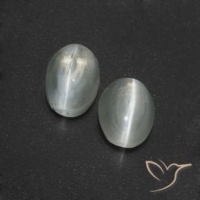 2.99 ct natürliche Klares Weiß Sillimanit-Katzenauge-Edelsteine, Oval, Lichtdurchlässig