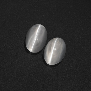 2.38 ct natürliche Rauch Sillimanit-Katzenauge-Edelsteine, Oval Schliff, Lichtdurchlässig