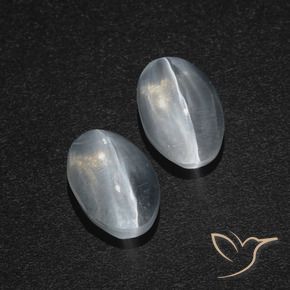 2.29 ct natürliche Klares Weiß Sillimanit-Katzenauge-Edelsteine, Oval, Lichtdurchlässig