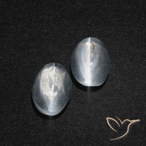 2.49 ct natürliche Klares Weiß Sillimanit-Katzenauge-Edelsteine, Oval, Lichtdurchlässig