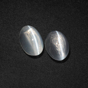 3.18 ct natürliche Klares Weiß Sillimanit-Katzenauge-Edelsteine, Oval Schliff, Lichtdurchlässig