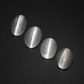 3.76 ct natürliche Rauch Sillimanit-Katzenauge-Edelsteine, Oval Schliff, Lichtdurchlässig