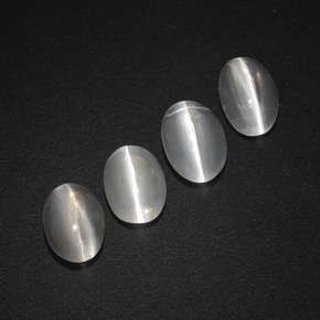 3.76 ct natürliche Rauch Sillimanit-Katzenauge-Edelsteine, Oval Schliff, Lichtdurchlässig