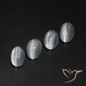 4.68 ct natürliche Klares Weiß Sillimanit-Katzenauge-Edelsteine, Oval, Lichtdurchlässig