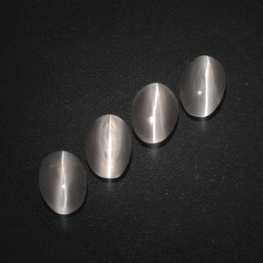  ct natürliche grauer Sillimanite Cat's Eye-Edelsteine, Oval Schliff, Lichtdurchlässig