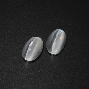  ct natürliche grauer Sillimanite Cat's Eye-Edelsteine, Oval Schliff, Lichtdurchlässig