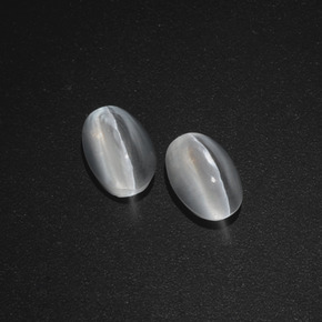  ct natürliche grauer Sillimanite Cat's Eye-Edelsteine, Oval Schliff, Lichtdurchlässig