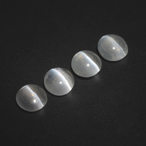  ct natürliche grauer Sillimanite Cat's Eye-Edelsteine, Rundschliff, Lichtdurchlässig