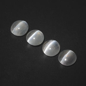  ct natürliche grauer Sillimanite Cat's Eye-Edelsteine, Rundschliff, Lichtdurchlässig