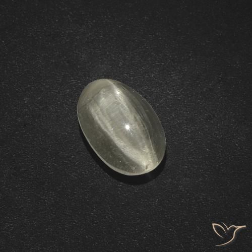 1.91ct Natürlicher Warmweiß Sillimanit-Katzenauge, Oval, Lichtdurchlässig