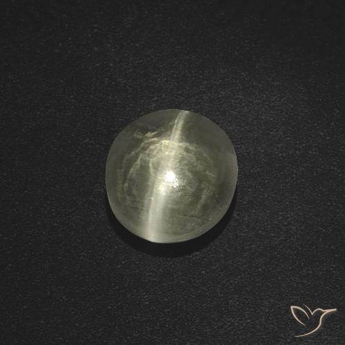 2.51ct Natürlicher Warmweiß Sillimanit-Katzenauge, Oval, Lichtdurchlässig