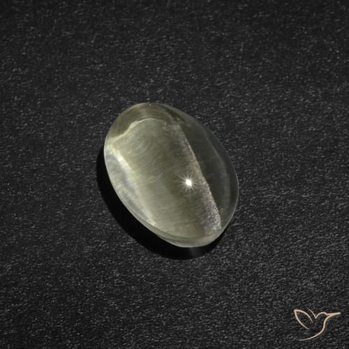 2.23ct Natürlicher Warmweiß Sillimanit-Katzenauge, Oval, Lichtdurchlässig