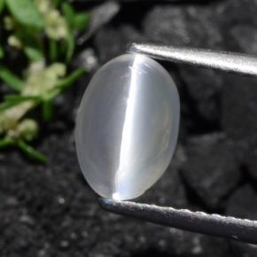 9,17 ctw natürlicher gräulich-braun Sillimanit-Katzenauge, Oval Schliff, Transparent