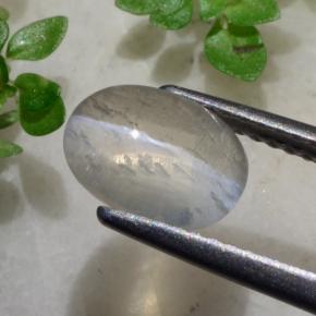 9,17 ctw natürlicher Sehr helles Grau Sillimanit-Katzenauge, Oval Schliff, Transparent