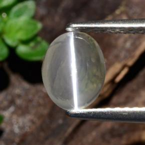 9,17 ctw natürlicher Rauch Sillimanit-Katzenauge, Oval Schliff, Transparent