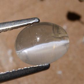 9,17 ctw natürlicher Rauch Sillimanit-Katzenauge, Oval Schliff, Lichtdurchlässig