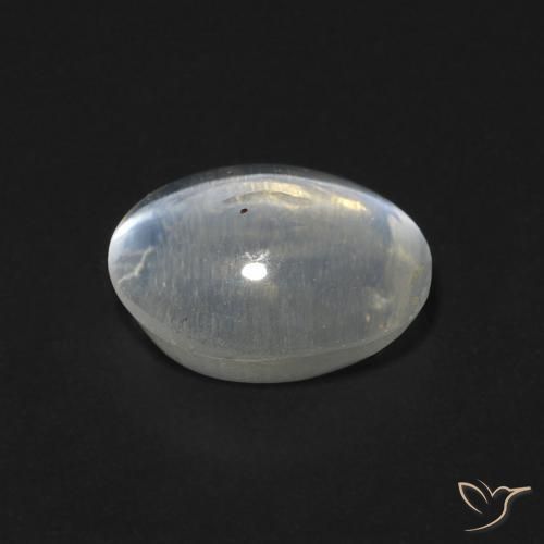 9,17 ctw natürlicher Warmweiß Sillimanit-Katzenauge, Oval, Transparent