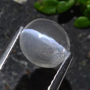 1,03 ctw natürlicher grauer Sillimanite Cat's Eye, Oval Schliff, Transparent