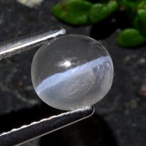 1,03 ctw natürlicher grauer Sillimanite Cat's Eye, Oval Schliff, Transparent